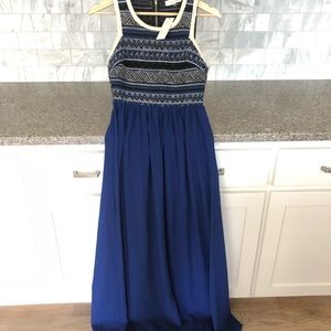 Cobalt Blue Geo Maxi Dress